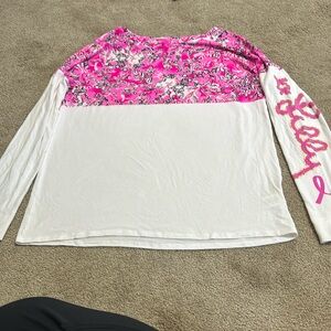 Lilly Pulitzer Finn Limited Edition Breast Cancer Awareness Long Sleeve Size S